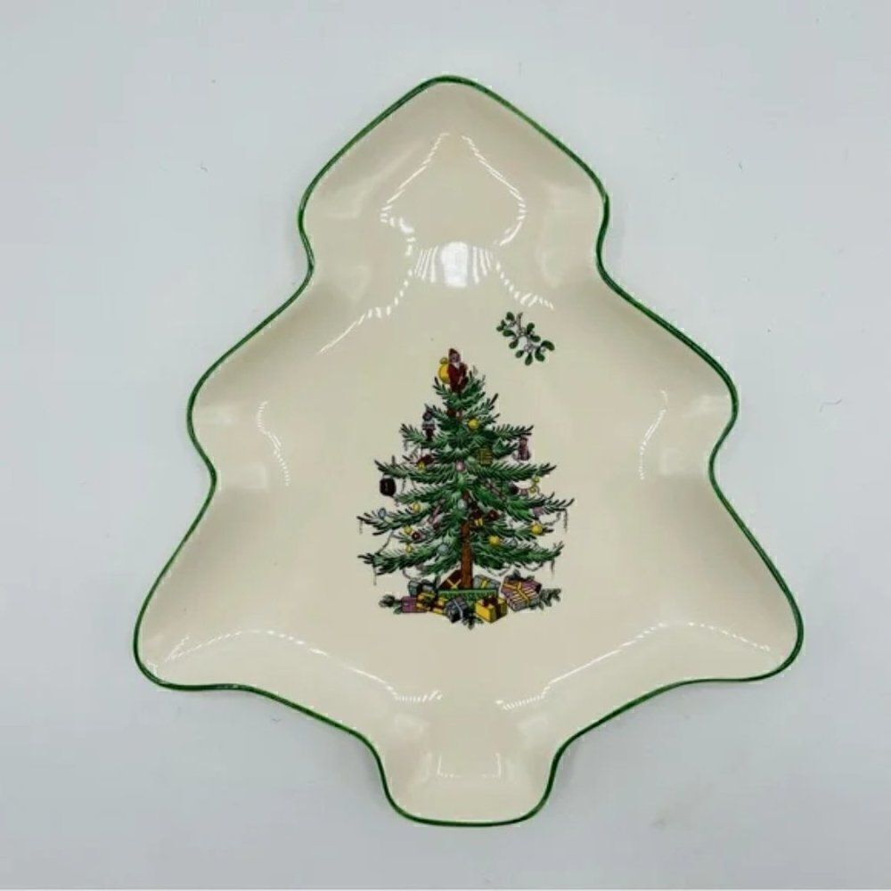 Spode Christmas Tree Trinket Dish Plate S3324